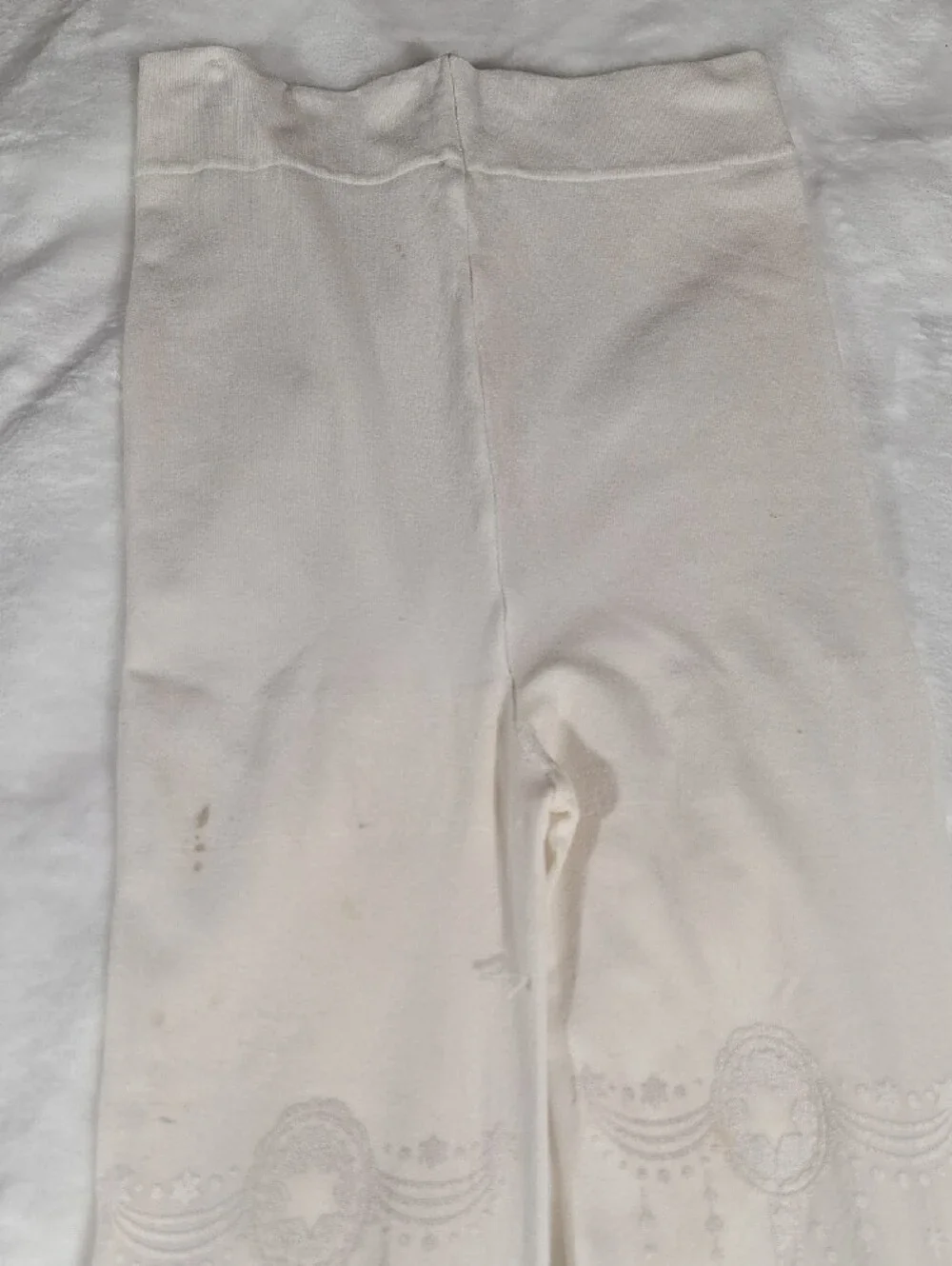 Angelic Pretty White Carousel Horse Print Tights | Sweet Lolita Accessory 🎠🎀